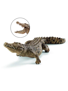 Играчка-крокодил | Фигурка на Алигатор с подвижна челюст | Фигури на диви животни, за колекционери